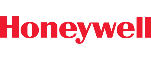 Honeywell logo in bold red font, a trusted provider of advanced heating and cooling system components for HVAC applications.